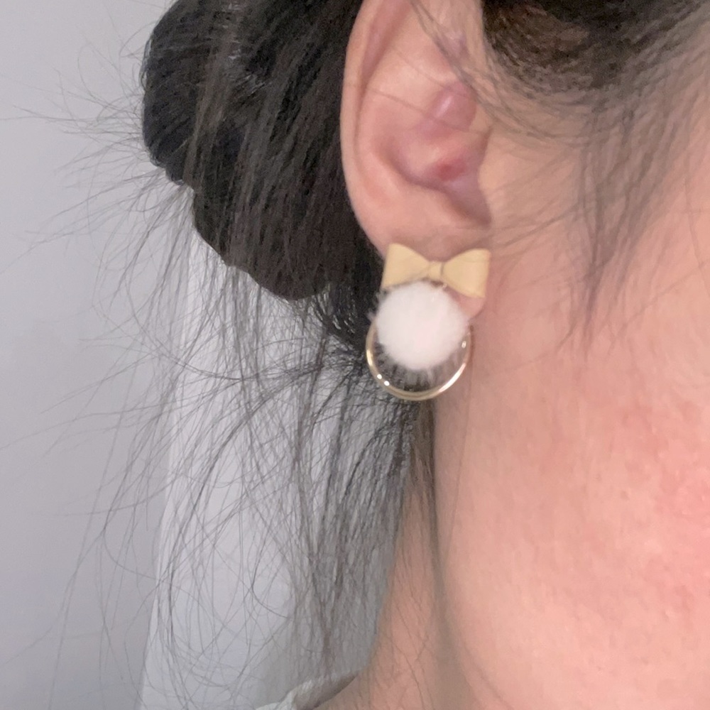 Butterfly fluffy earrings